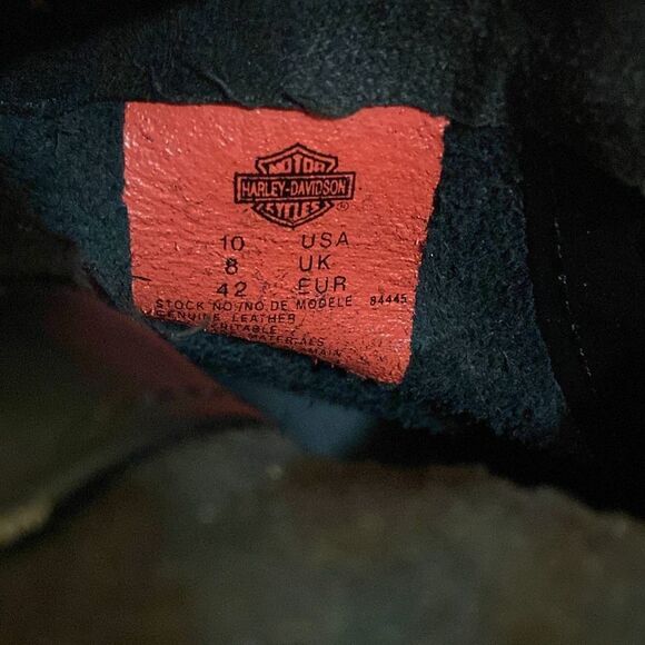 Harley Davidson Women’s Amaris Black Leather Motorcycle Boots Size 10 - Picture 9 of 9